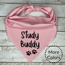 Load image into Gallery viewer, Study Buddy Dog Bandana, Graduation Gift, Graduation Dog Bandana