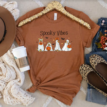 Load image into Gallery viewer, Spooky Vibes Ghost Dogs Bella Canvas Tee Shirt