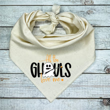 Load image into Gallery viewer, All The Ghouls Love Me Dog Bandana, Halloween