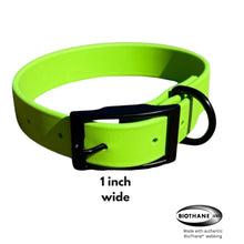Load image into Gallery viewer, Waterproof BioThane® Dog Collar Adjustable Custom Color Black Buckle
