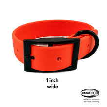 Load image into Gallery viewer, Vivid Orange Waterproof BioThane® Dog Collar 1"  Durable, Odor-Proof, Easy Clean, Outdoor Pet Gear
