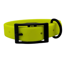 Load image into Gallery viewer, Neon Yellow BioThane® Dog Collar 1"   Waterproof, Odor-Resistant, Easy Clean, High Visibility Pet Gear
