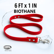 Load image into Gallery viewer, Red Waterproof BioThane® Dog Collar 1"  Durable, Easy-Clean, Odor-Resistant Pet Gear for Active Dogs
