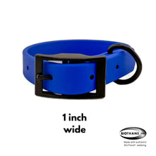 Load image into Gallery viewer, Waterproof BioThane® Dog Collar Adjustable Custom Color Black Buckle
