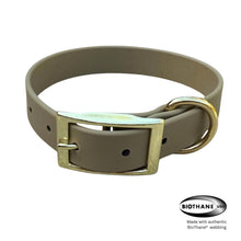 Load image into Gallery viewer, Tan BioThane® Dog Collar 1"   Waterproof, Odor-Resistant, Easy Clean
