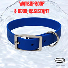 Load image into Gallery viewer, Blue Waterproof BioThane® Dog Collar 1"  Durable, Easy-Clean, Odor-Resistant Pet Gear for Active Dogs

