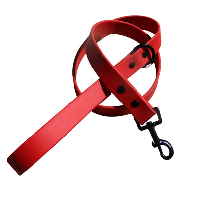 Red BioThane® Waterproof Dog Leash 1"