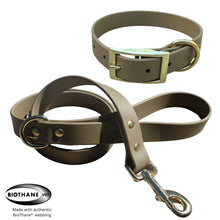 Load image into Gallery viewer, Tan BioThane® Dog Collar 1"   Waterproof, Odor-Resistant, Easy Clean
