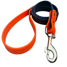 Load image into Gallery viewer, Two Tone BioThane® Dog Collar and Leash Set | Waterproof Stink Proof Durable Dog Walking Gear | Custom Collar &amp; Leash Combo
