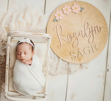 Load image into Gallery viewer, Baby Name Sign, Baby Shower Gift, Nursery Decor

