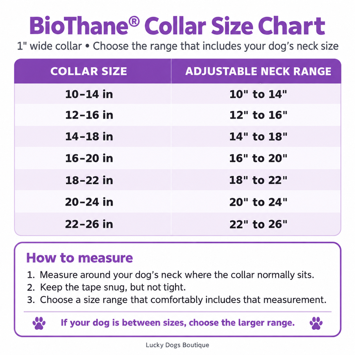 Light Purple BioThane® Dog Collar + Matching Leash | Waterproof Dog Collar Set