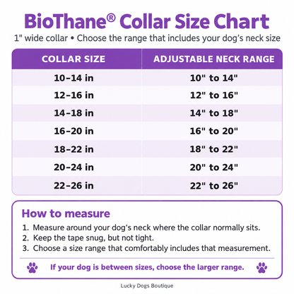 Light Purple BioThane® Dog Collar + Matching Leash | Waterproof Dog Collar Set