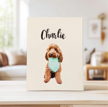 Load image into Gallery viewer, Custom Dog Portrait on Canvas - Oil Painting Style from Your Photo, Hand-Stretched
