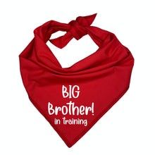 Load image into Gallery viewer, Big Brother in Training Dog Bandana - Pregnancy Announcement Pet Scarf
