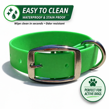 Load image into Gallery viewer, Waterproof BioThane® Dog Collar Adjustable Custom Color Nickel Buckle
