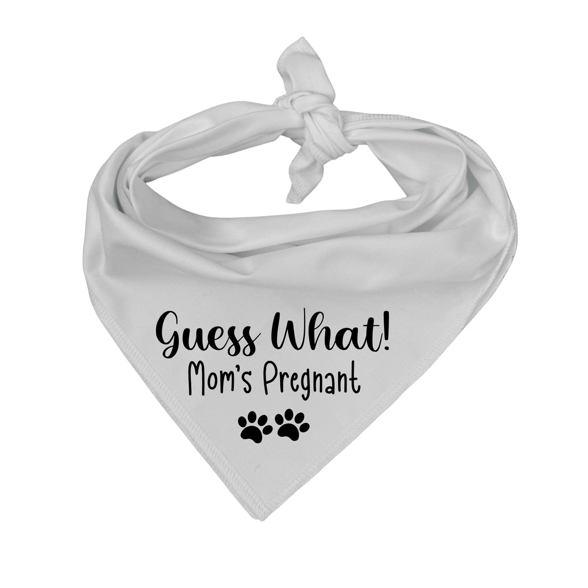 Guess What Mom's Pregnant Dog Bandana Example