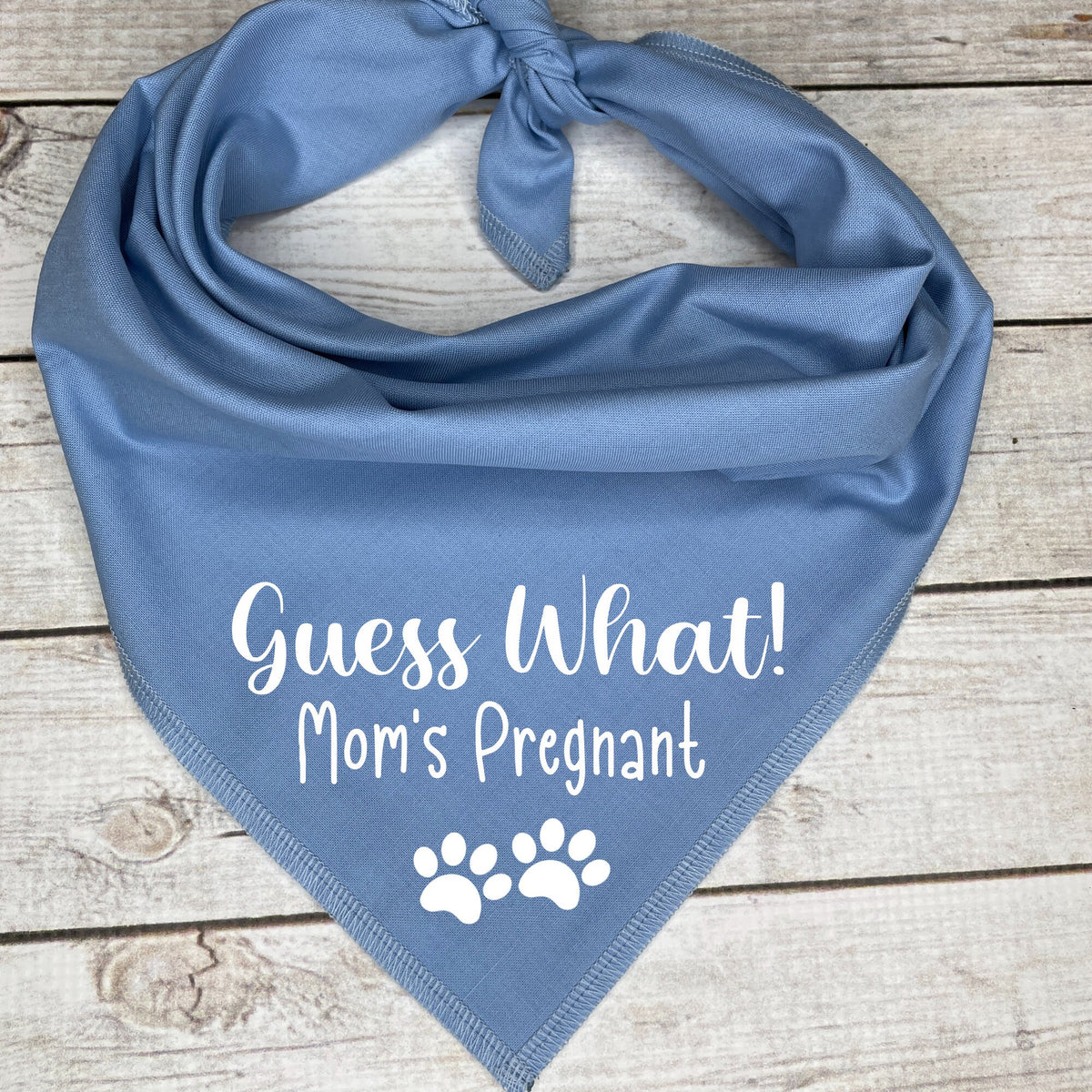 Guess What Mom's Pregnant Dog Bandana Example