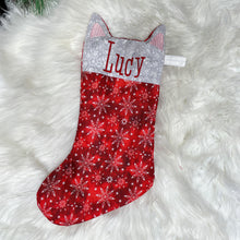 Load image into Gallery viewer, Cat Stocking, Personalized Christmas Stocking for Cats, Small Stocking
