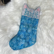 Load image into Gallery viewer, Cat Stocking, Personalized Christmas Stocking for Cats, Small Stocking
