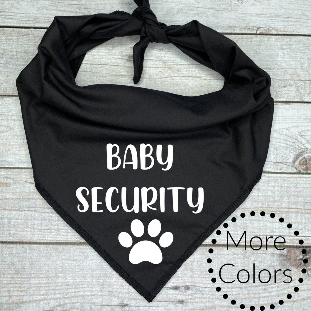 Baby Security Dog Bandana , Birth Announcement Dog Bandana
