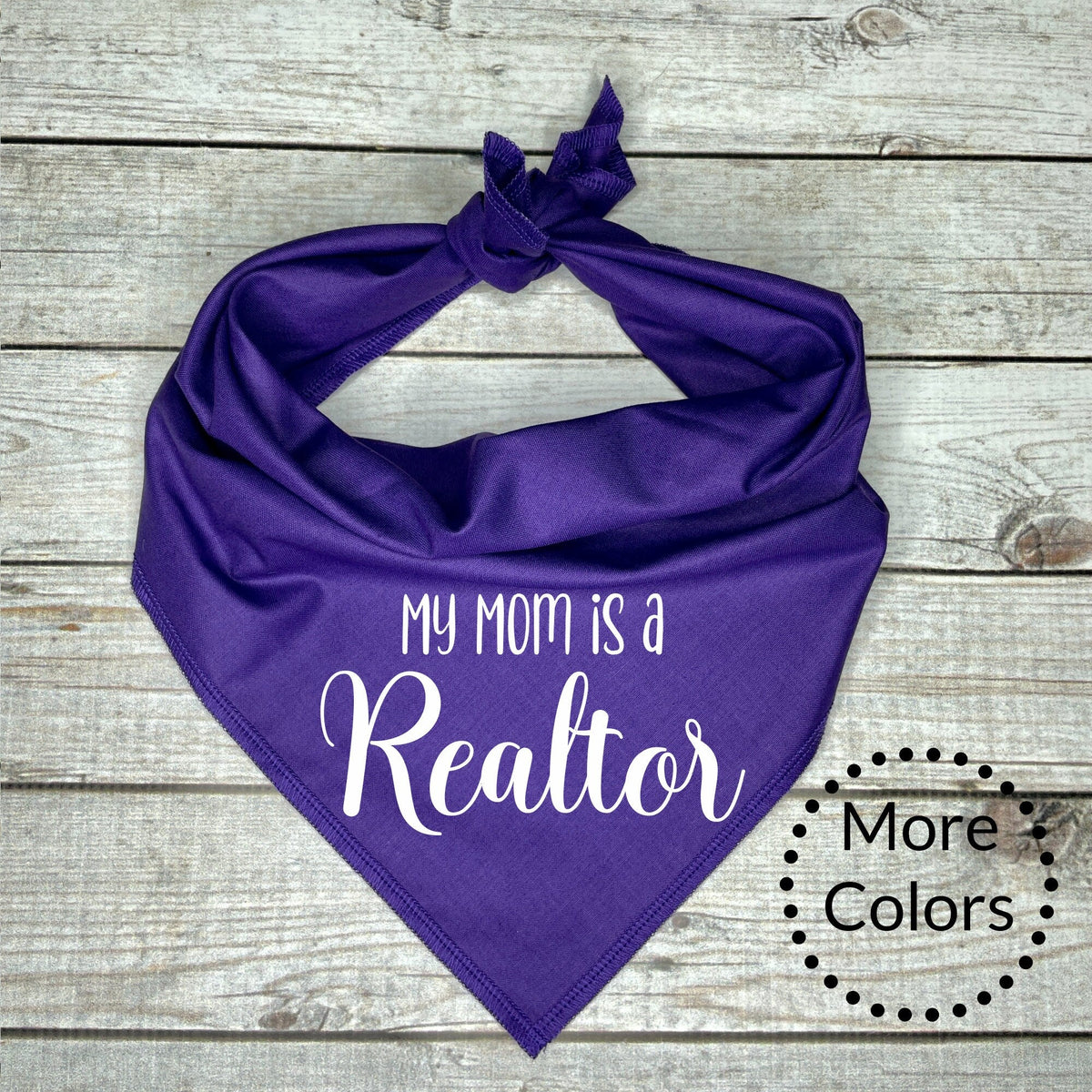 Handmade dog bandana details