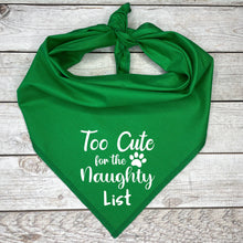 Load image into Gallery viewer, Naughty List Dog Bandana
