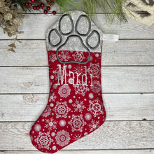 Load image into Gallery viewer, Cat Stocking, Personalized Christmas Stocking for Cats, Small Stocking
