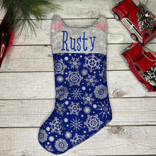 Load image into Gallery viewer, Cat Stocking, Personalized Christmas Stocking for Cats, Small Stocking
