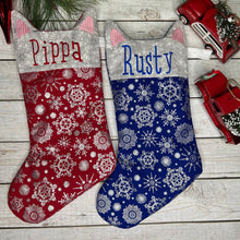 Load image into Gallery viewer, Cat Stocking, Personalized Christmas Stocking for Cats, Small Stocking
