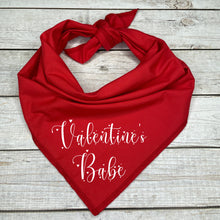 Load image into Gallery viewer, Red Valentines Day Dog Bandana with multiple Valentines Messages
