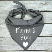 Load image into Gallery viewer, My Mom Loves Me Dog Bandana with Heart
