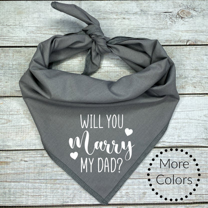 Handmade proposal dog bandana details