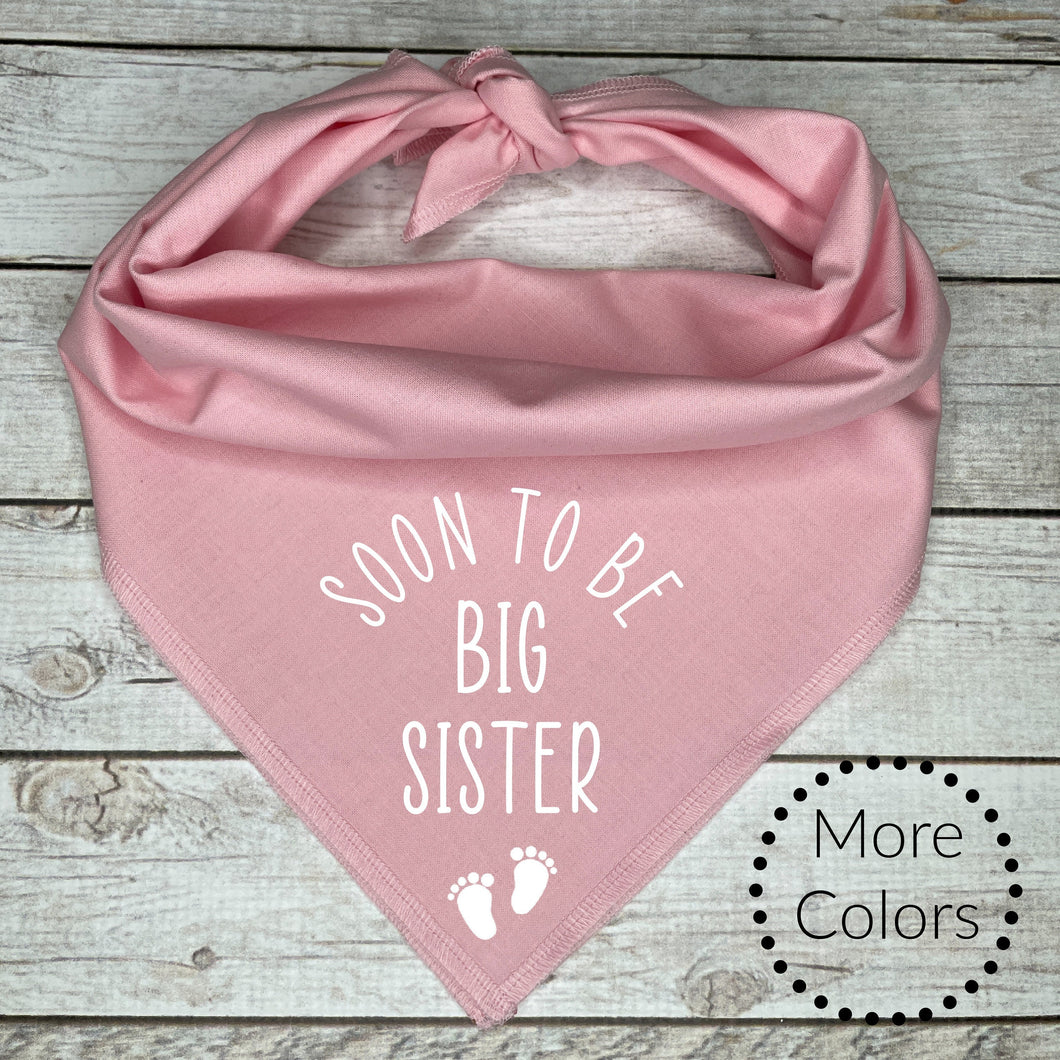 Soon to be Big Sister Dog Bandana *** Pregnancy Announcement