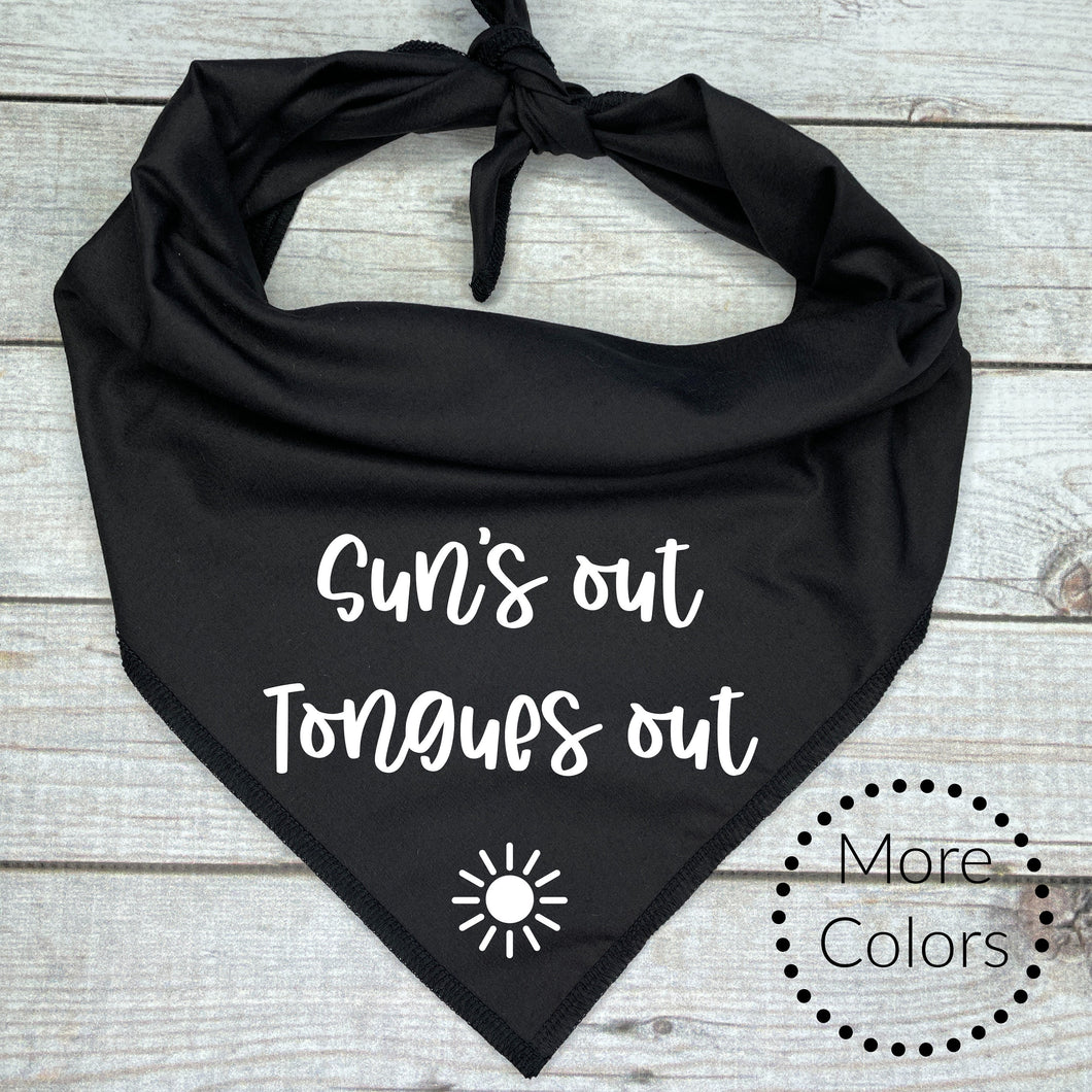 Suns Out Tongue Out Dog Bandana