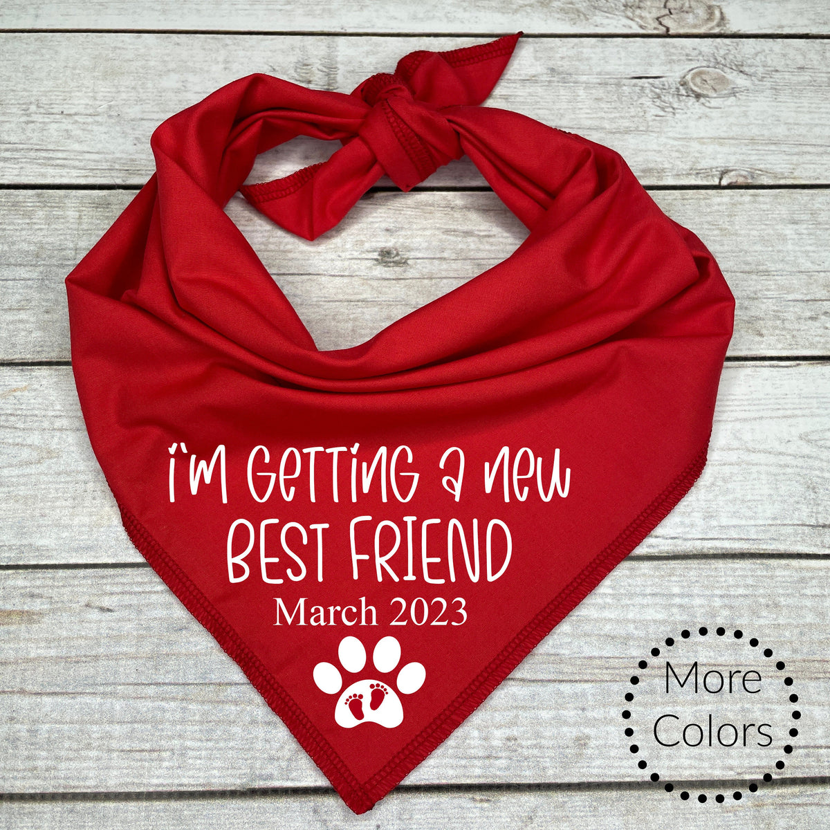 Dog bandana color selection photo