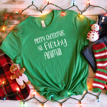 Load image into Gallery viewer, Merry Christmas Ya Filthy Animal, Bella Canvas Tee Shirt
