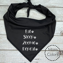 Load image into Gallery viewer, Eat, Sleep, Zoomie, Repeat Dog Bandana
