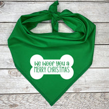 Load image into Gallery viewer, We Woof you a Merry Christmas Dog Bandana
