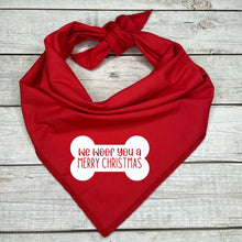 Load image into Gallery viewer, We Woof you a Merry Christmas Dog Bandana
