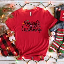 Load image into Gallery viewer, Merry Christmas Bella Canvas Tee Shirt
