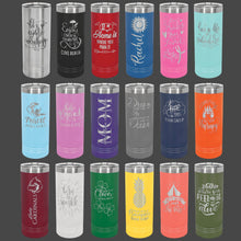 Load image into Gallery viewer, Skinny Tumbler with Custom Logo - Engraved Insulated Cup - Branded Business Gifts - Personalized Drinkware for Events &amp; Swag
