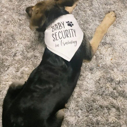 Handmade Baby Security in Training pet bandana