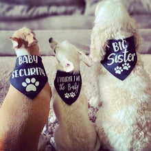 Load image into Gallery viewer, Baby Security Dog Bandana , Birth Announcement Dog Bandana
