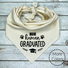 Load image into Gallery viewer, My Human Graduated Dog Bandana, Graduation Gift, Graduation Dog Bandana
