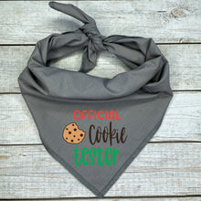 Load image into Gallery viewer, Official Cookie Tester Christmas Dog Bandana
