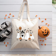Load image into Gallery viewer, Cute Trick or Treat Halloween Tote Bag  - Kids Halloween Treat Bag - Perfect for Storing Halloween Candy
