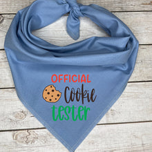 Load image into Gallery viewer, Official Cookie Tester Christmas Dog Bandana
