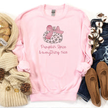 Load image into Gallery viewer, Pumpkin Spice and Everything Nice Embroidered Sweatshirt, Cozy Fall Sweater
