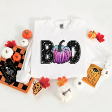 Load image into Gallery viewer, Glitter Boo Sweatshirt, Halloween Sweatshirt, Fall Sweater, Long Sleeve Shirt
