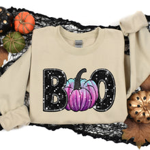Load image into Gallery viewer, Glitter Boo Sweatshirt, Halloween Sweatshirt, Fall Sweater, Long Sleeve Shirt
